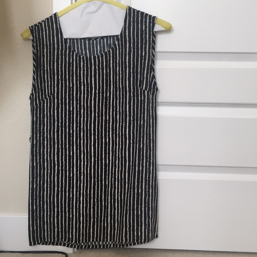 3 for $15 ! NEW Black white stripe print tunic dress, S